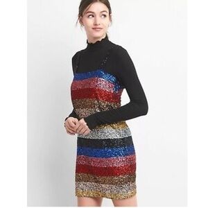 Gap Sequin Stripe Party Dress